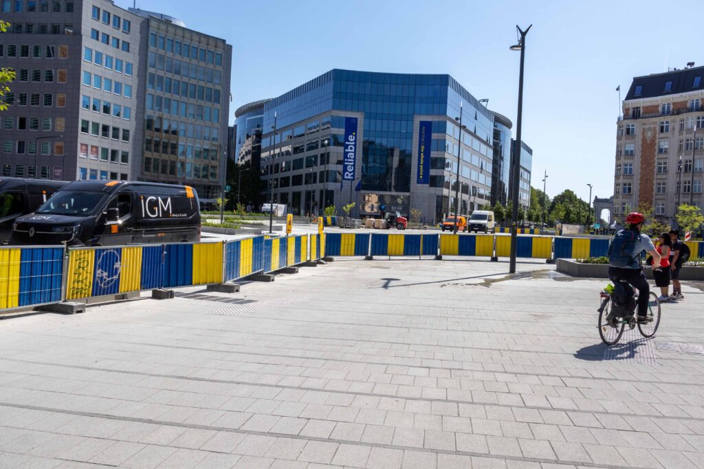 Het Schumanplein, zonder luifel.